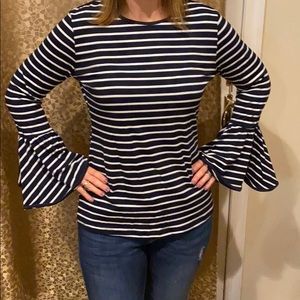 Beautiful navy and white stripe shirt
